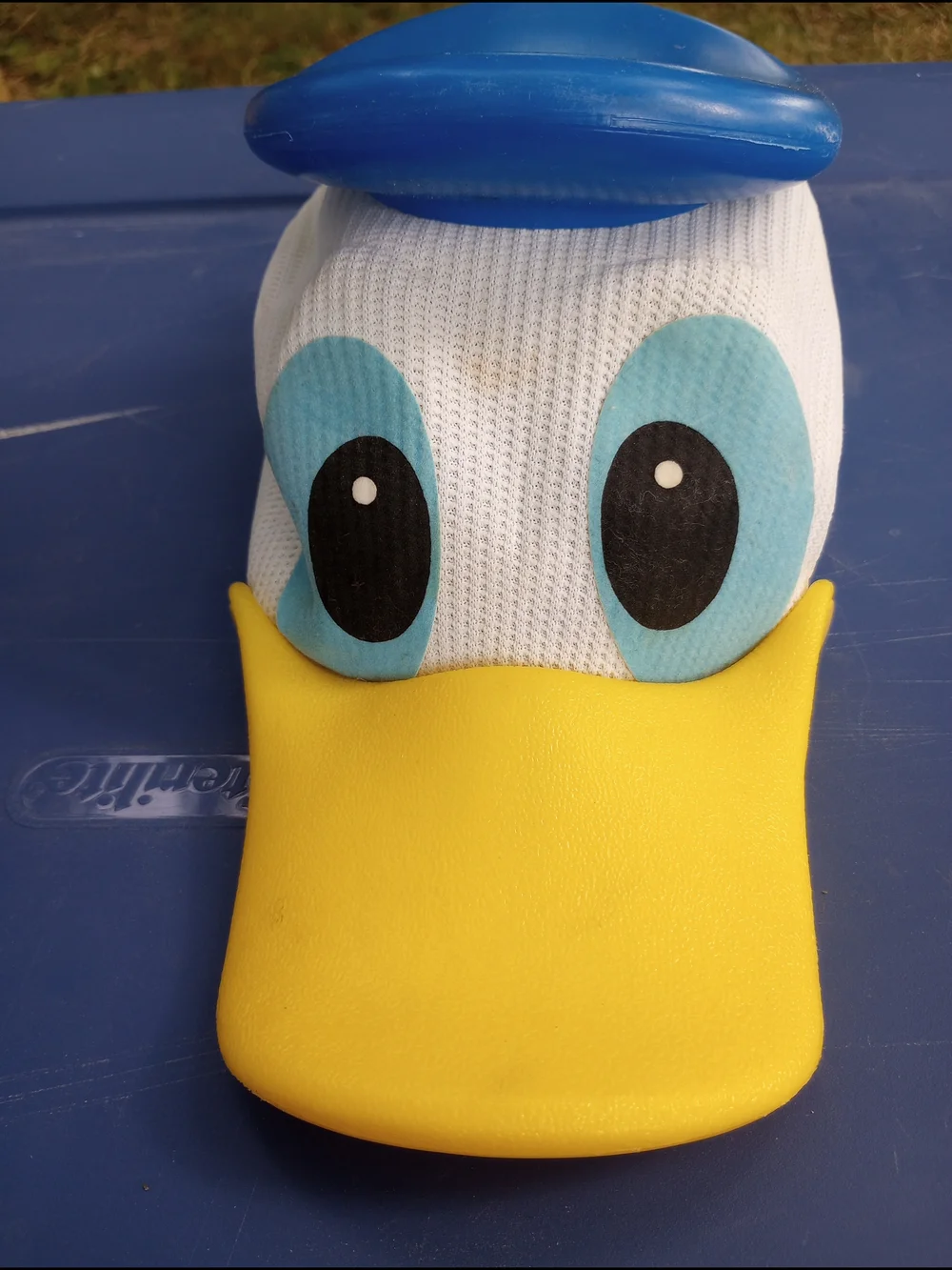 Disney Donald Duck Kids Hat - Blue, White, Yellow With A Squeeze Squeak Bill